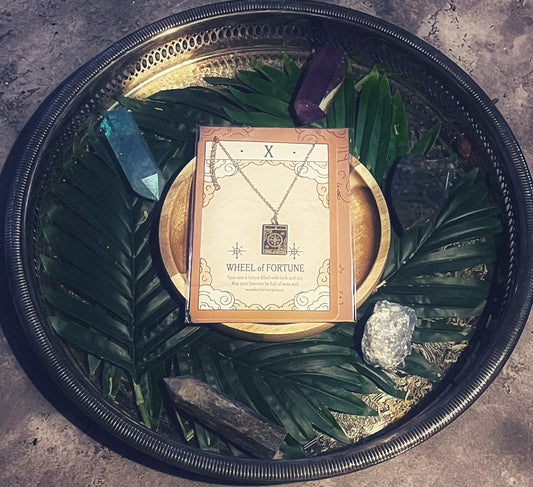 Wheel of Fortune Tarot Pendant Necklace