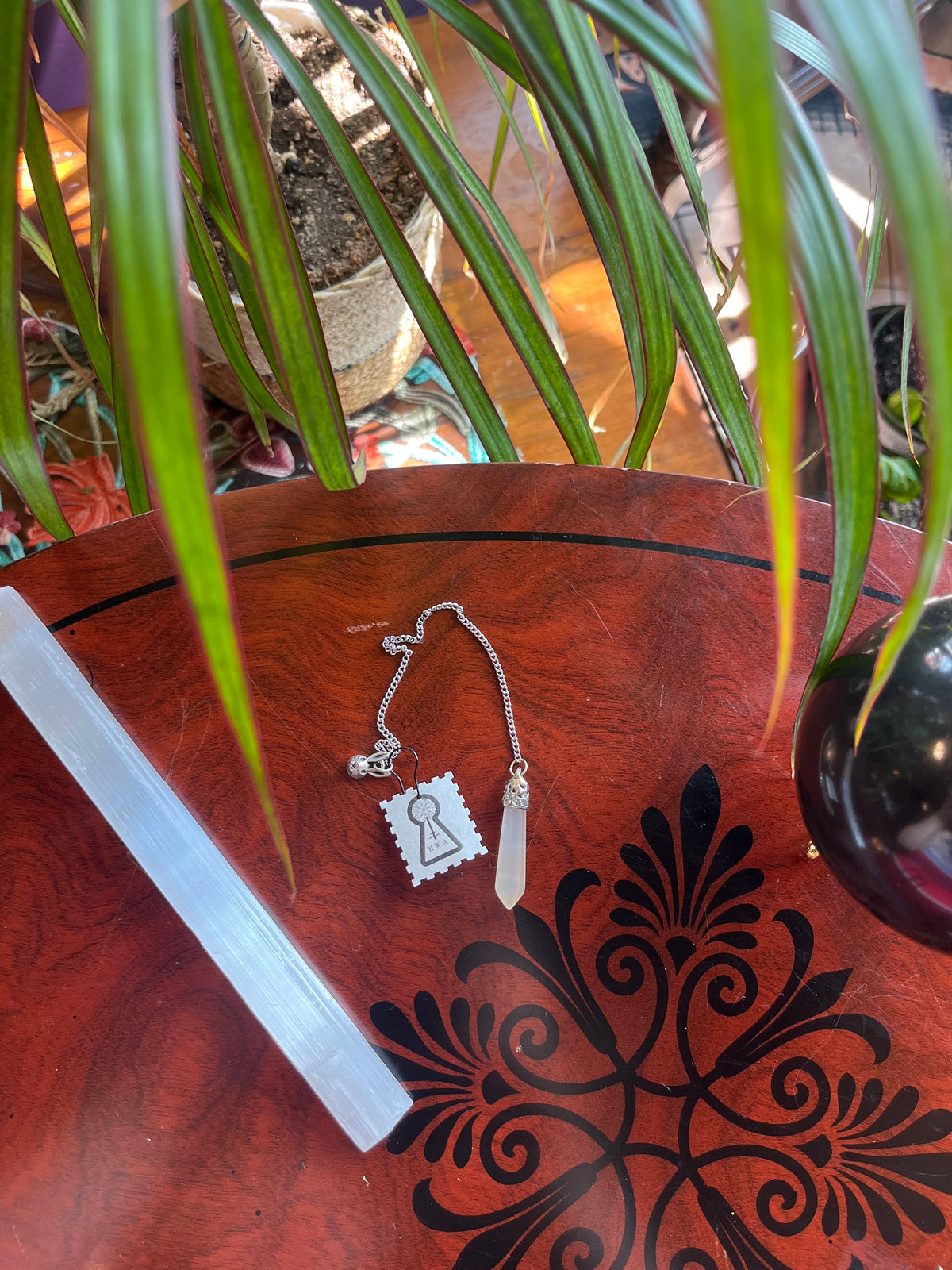 Clear Bunny Pendulum by Ryascy's Witchy Arts