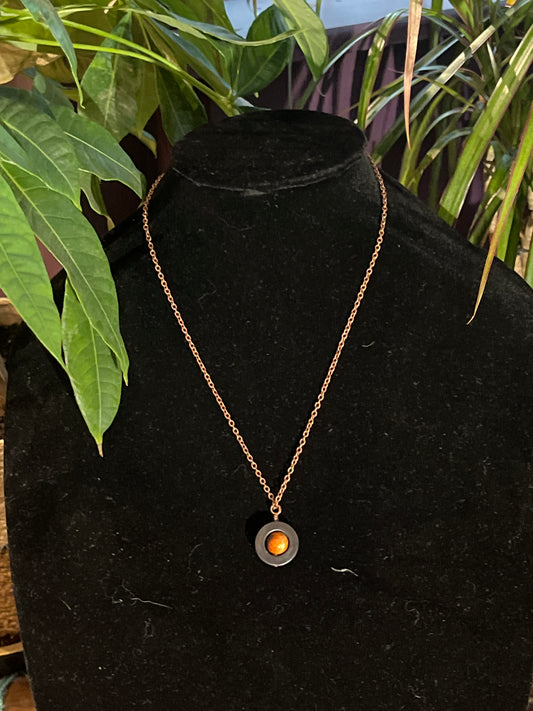 Onyx & Fire Agate Necklace by Ceilidh Creations