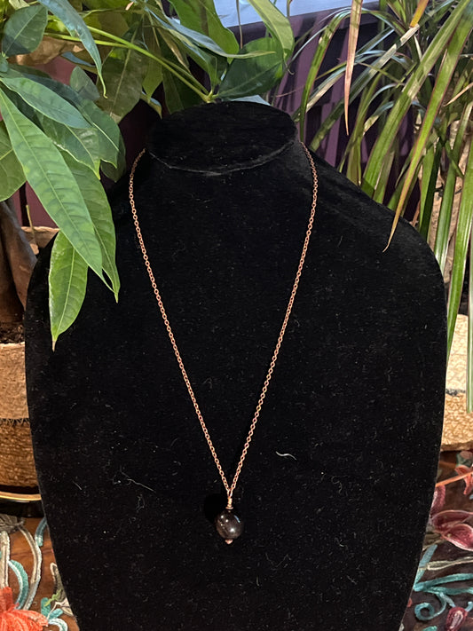 Mahogany Obsidian Necklace by Ceilidh Creations