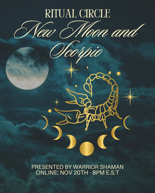 New Moon in Scorpio Shamanic Ritual: Rebirth Nov 20th 8pm EST