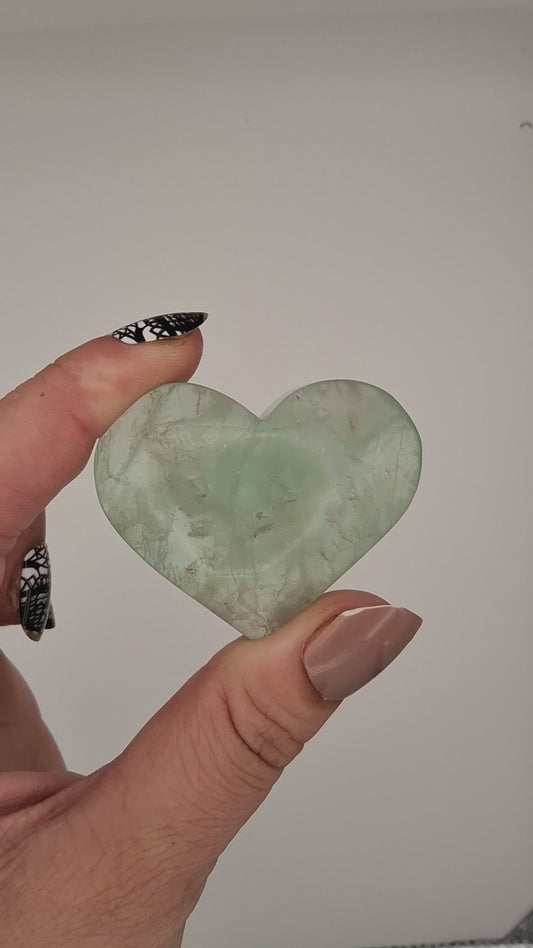 Green Fluorite Heart