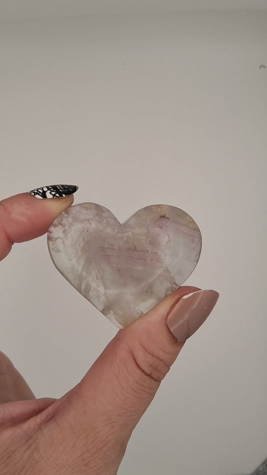 Purple Fluorite Heart