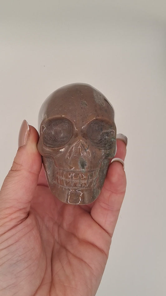 Multicolor Ocean Jasper Skull