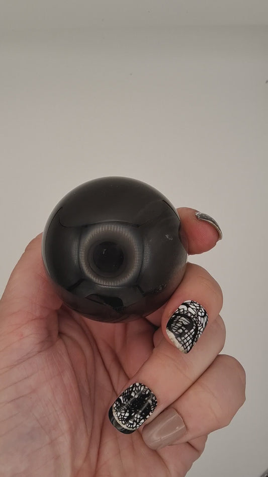 Silver Sheen Obsidian Spheres Lg