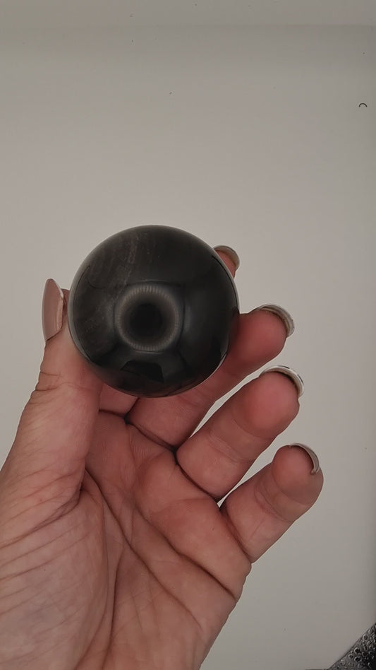 Silver Sheen Obsidian Spheres Sm
